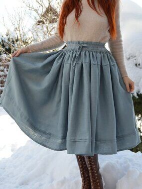Linen Midi-skirt